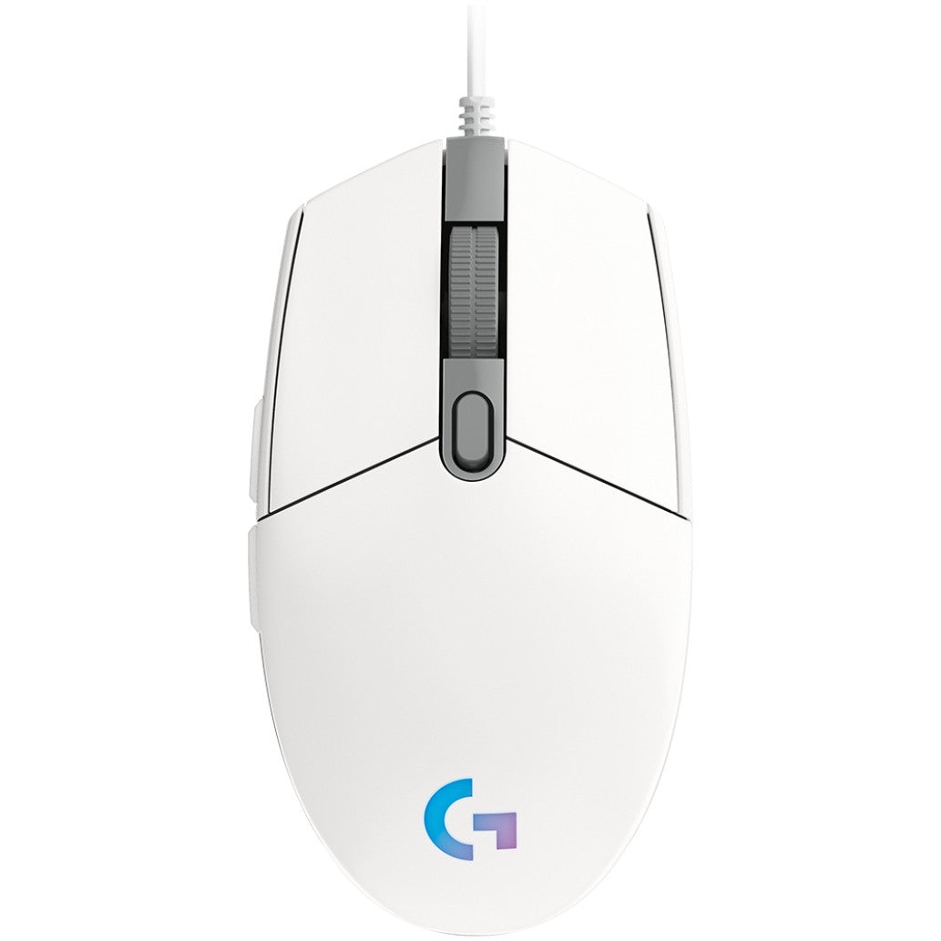 Gaming miška Žična Logitech G102 LightSync, bela (910-005824)