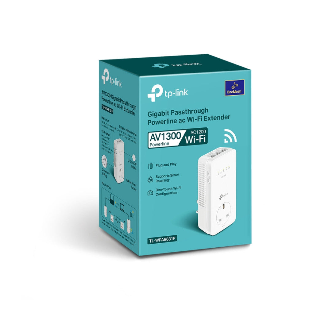 HPAV Powerline 3xLAN RJ45 220V TP-Link 867Mbit/s (1+1) WLAN (TL-WPA8631P)