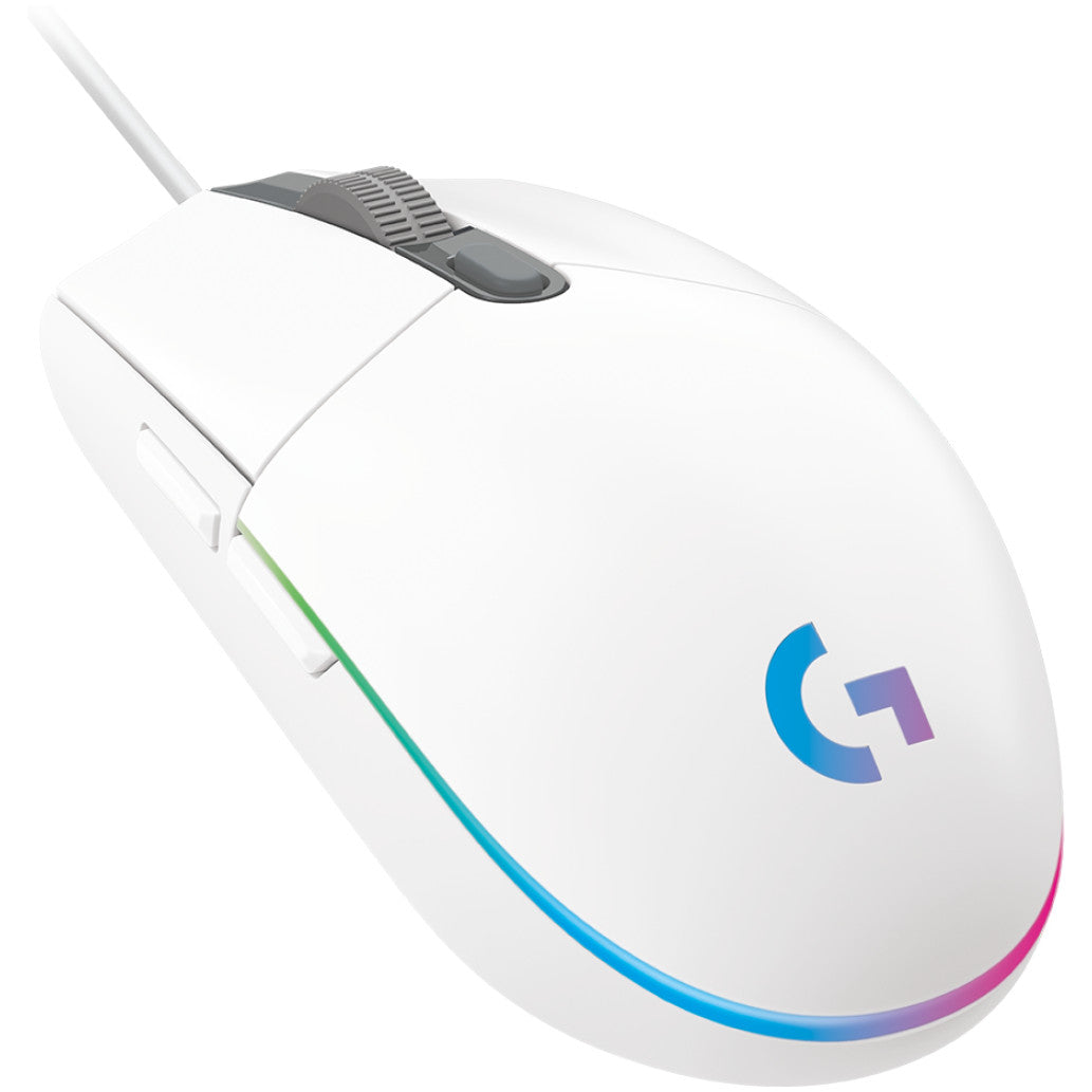 Gaming miška Žična Logitech G102 LightSync, bela (910-005824)