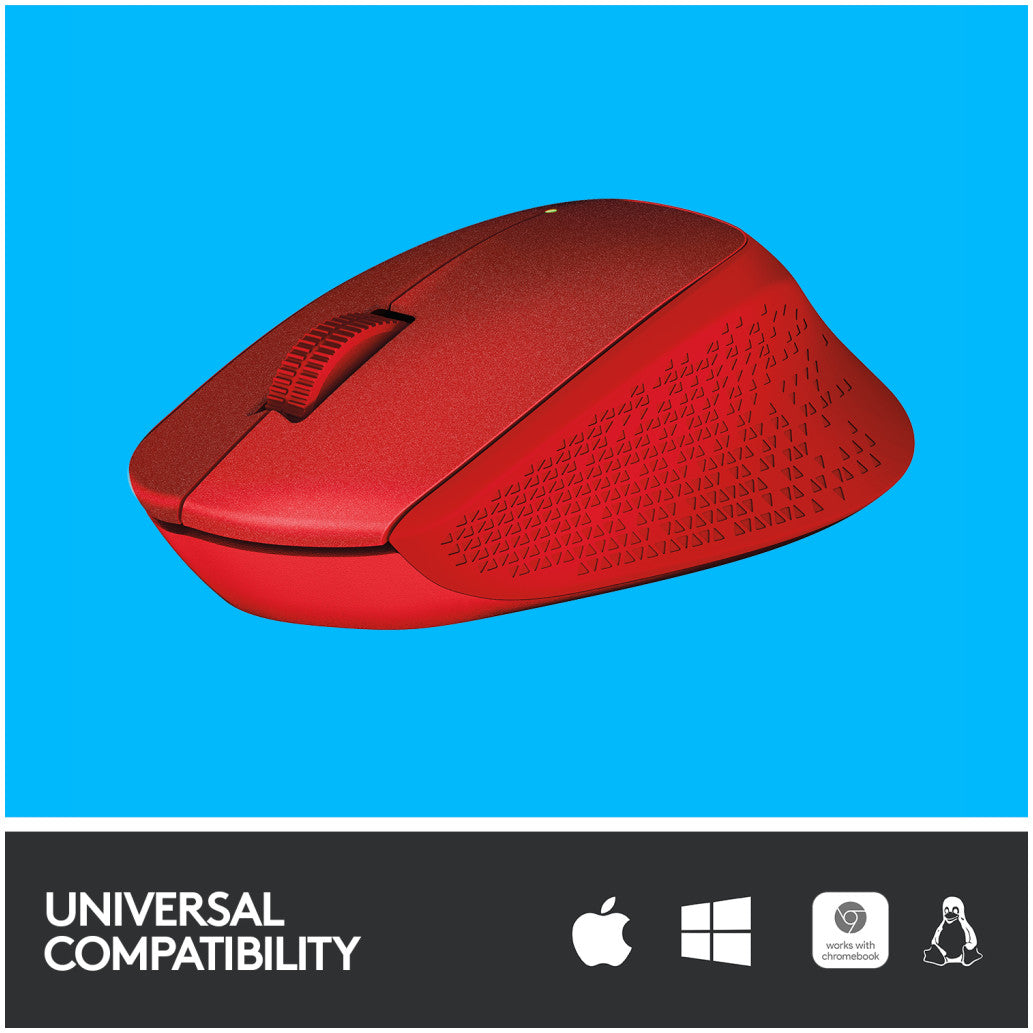 Miš Logitech brezžična optična M330 rdeča silent plus (910-004911)