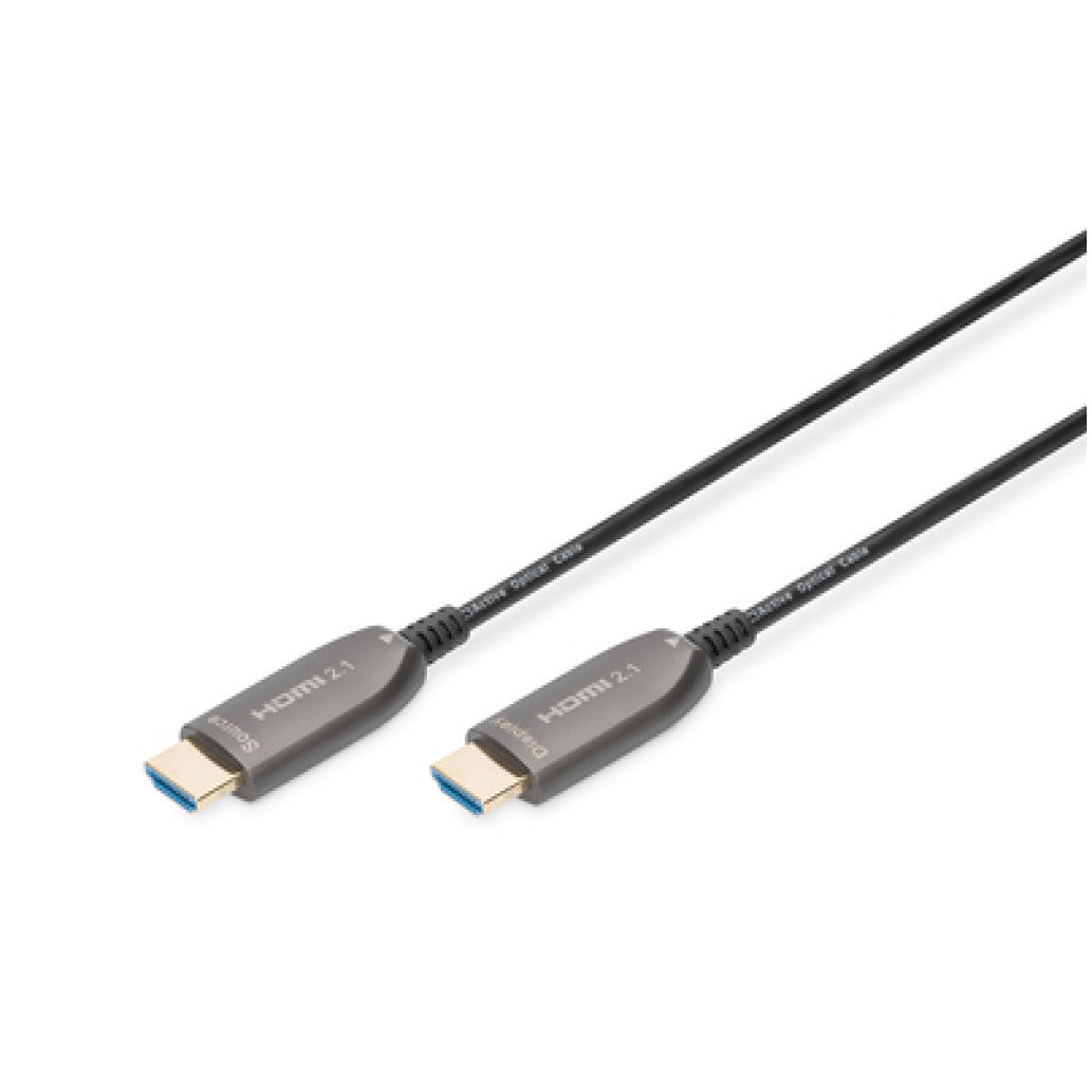 Kabel HDMI(m)=>HDMI(m) v2.1 10,00m UHD 8K/60Hz AOC hibridni optični črn Digitus (AK-330126-100-S)