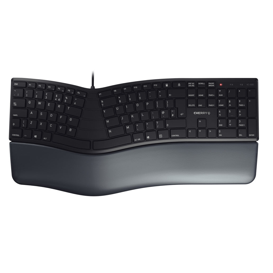 Tipkovnica USB Cherry KC 4500 ERGO UK | SLO gravura črna (JK-4500GB-2)