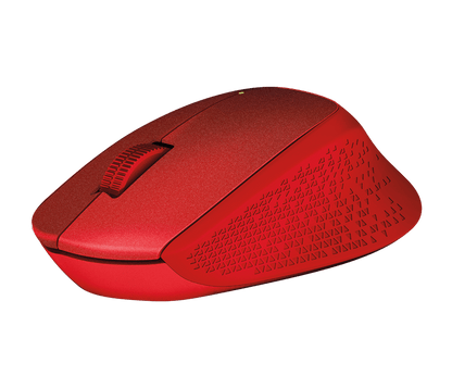 Miška Logitech M330 Silent Plus, rdeča