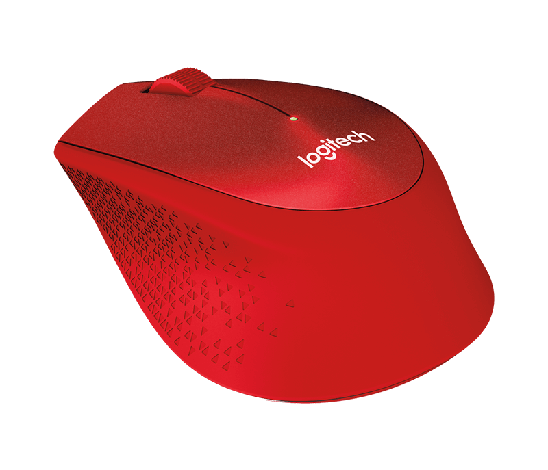 Miška Logitech M330 Silent Plus, rdeča