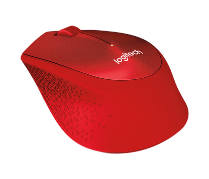 Miška Logitech M330 Silent Plus, rdeča
