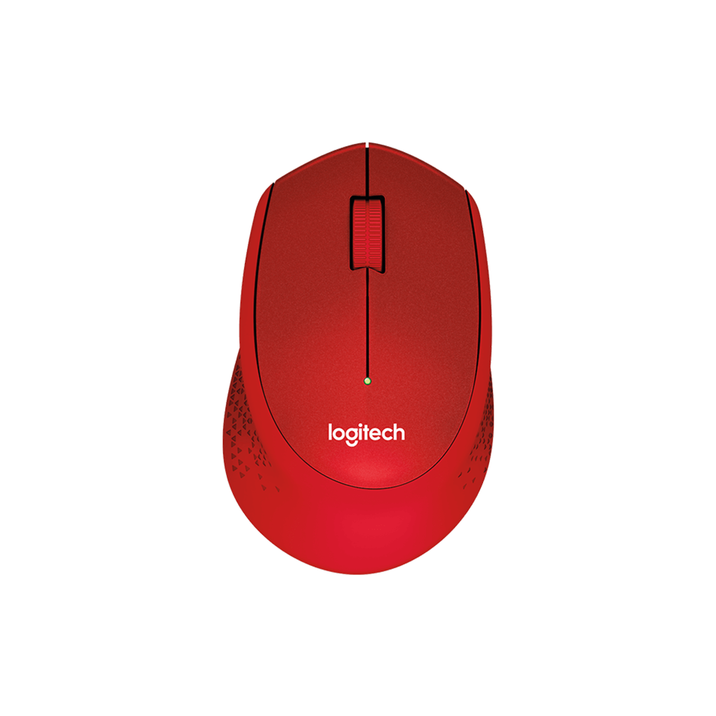 Miška Logitech M330 Silent Plus, rdeča