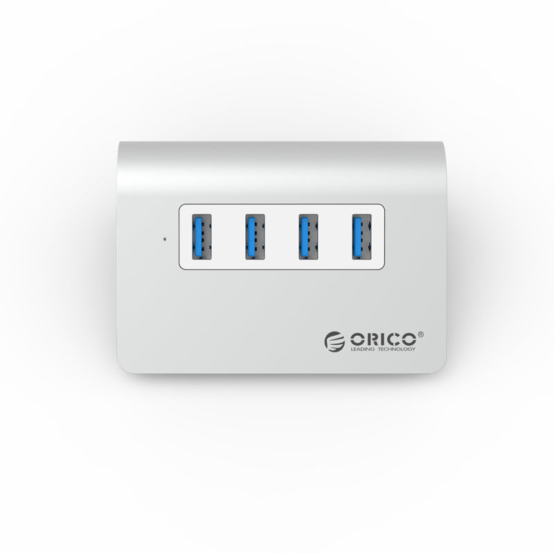 USB hub s 4 vhodi, USB 3.0, brušen aluminij, ORICO M3H4-V1-SV
