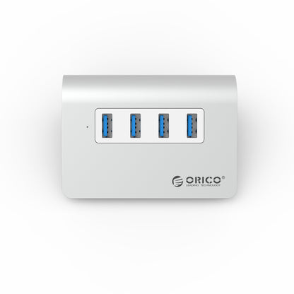 USB hub s 4 vhodi, USB 3.0, brušen aluminij, ORICO M3H4-V1-SV