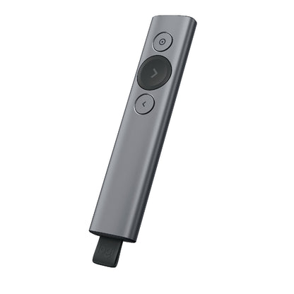 Presenter Logitech Spotlight, brezžični, USB, siva