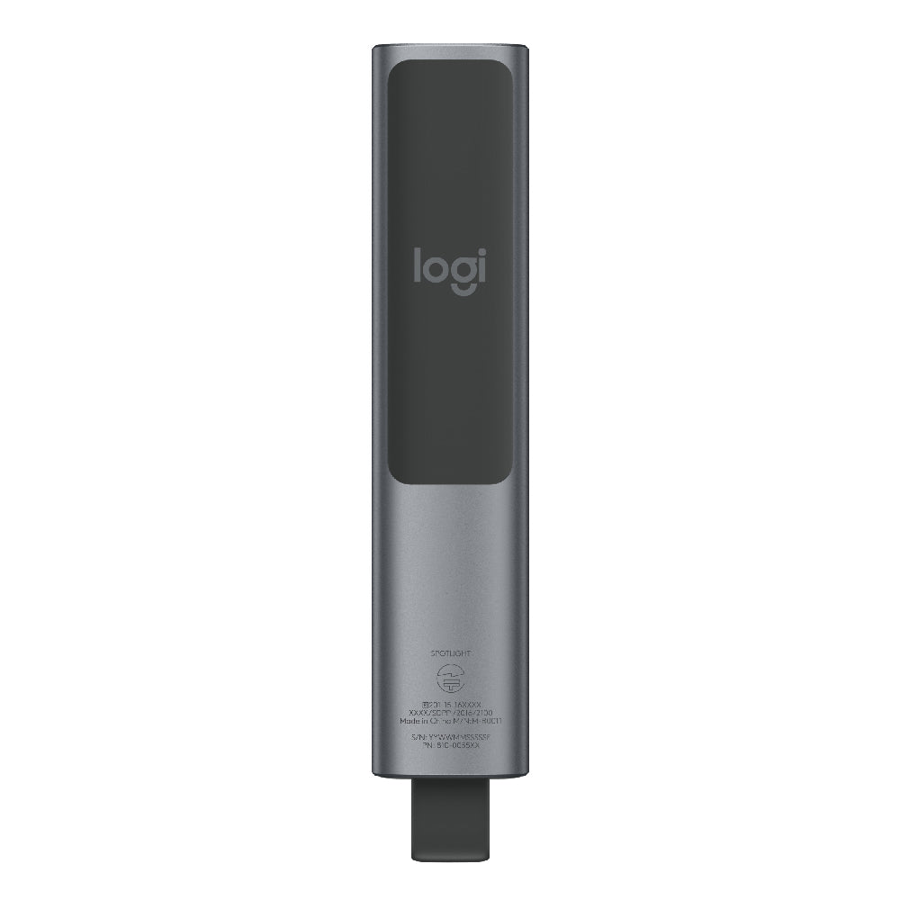 Presenter Logitech Spotlight, brezžični, USB, siva