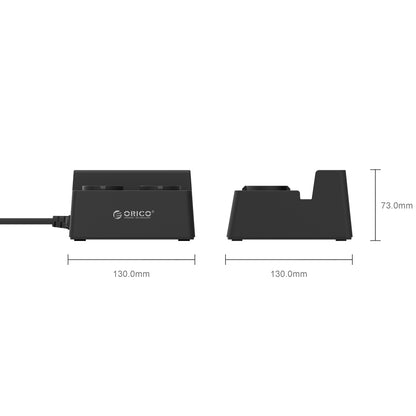 Razdelilec 2x 230V, 5x USB, 15.000 A, prenapetostna zaščita, črn, ORICO