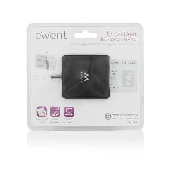 Čitalec pametnih kartic USB 2.0, črn, Ewent