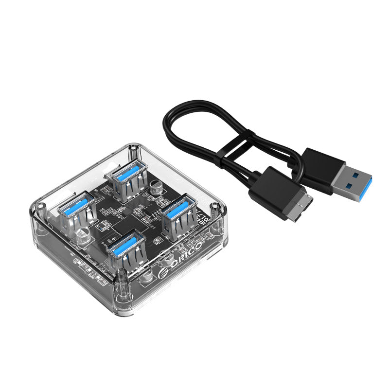USB hub s 4 vhodi, USB 3.0, prozoren, ORICO MH4U