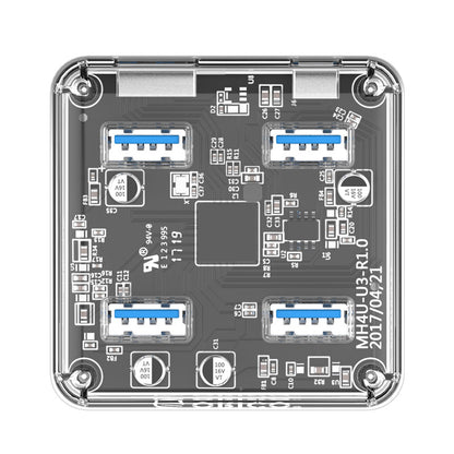 USB hub s 4 vhodi, USB 3.0, prozoren, ORICO MH4U