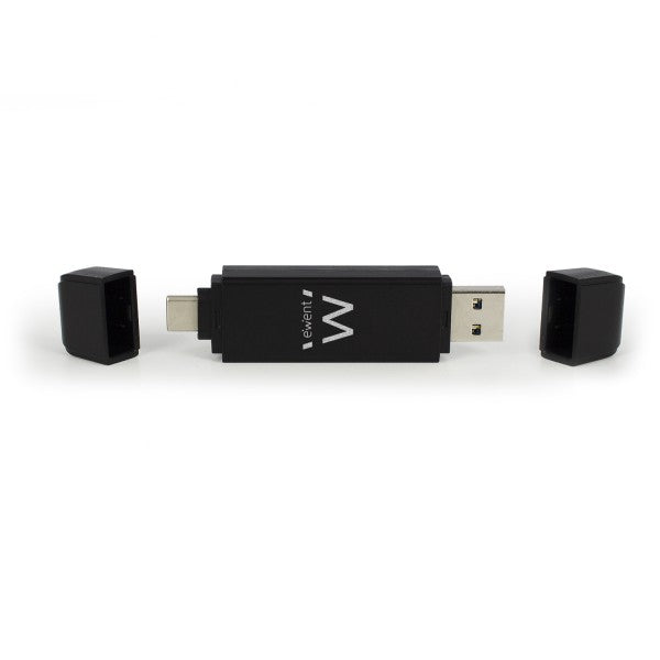 Čitalec kartic USB 3.0, USB-C in USB-A, Ewent EW1075
