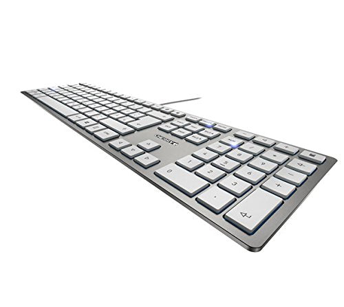 Tipkovnica Cherry KC 6000 Slim, srebrna, USB, UK SLO g.