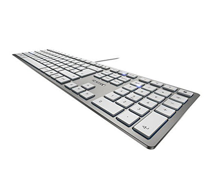 Tipkovnica Cherry KC 6000 Slim, srebrna, USB, UK SLO g.