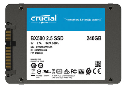 SSD 240GB 2.5" SATA3 3D TLC, 7mm, CRUCIAL BX500 (CT240BX500SSD1)