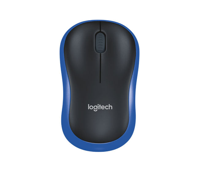 Miška Logitech M185 Wireless, nano, optična, modra