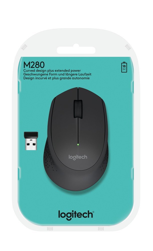 Miška Logitech M280 Wireless, črna