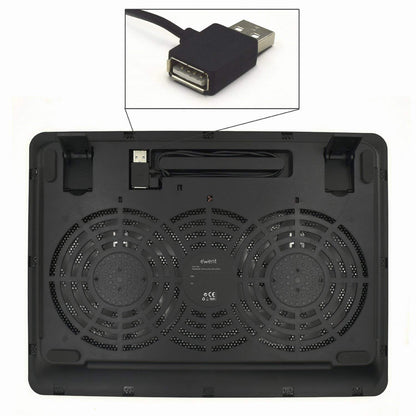 Hladilno stojalo za prenosnik do 17", 2x tih ventilator, Ewent EW1256