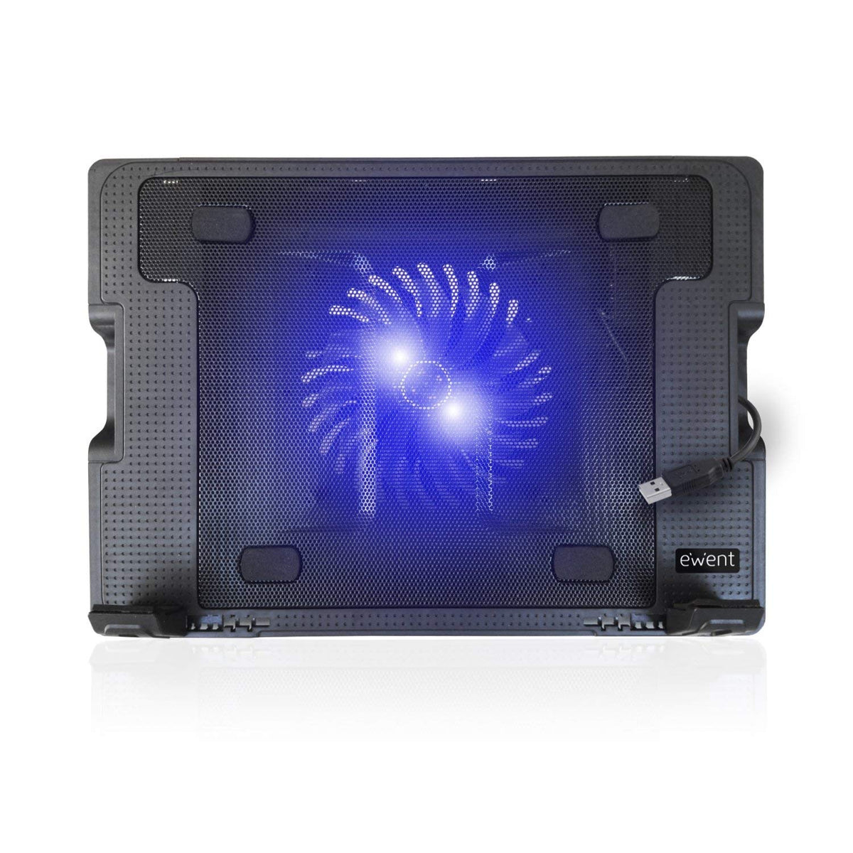 Hladilno stojalo za prenosnik do 17", tih ventilator, 2x USB, Ewent EW1258