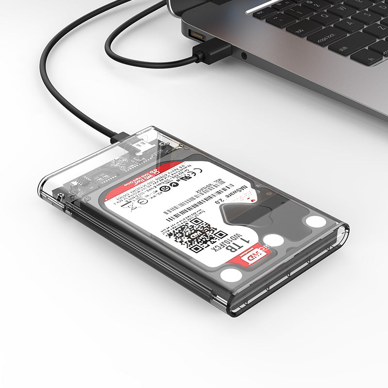 Zunanje ohišje za HDD/SSD 2,5" USB-C 3.1 Gen2 UASP v SATA3, prozorno, ORICO 2139C3-G2-CR