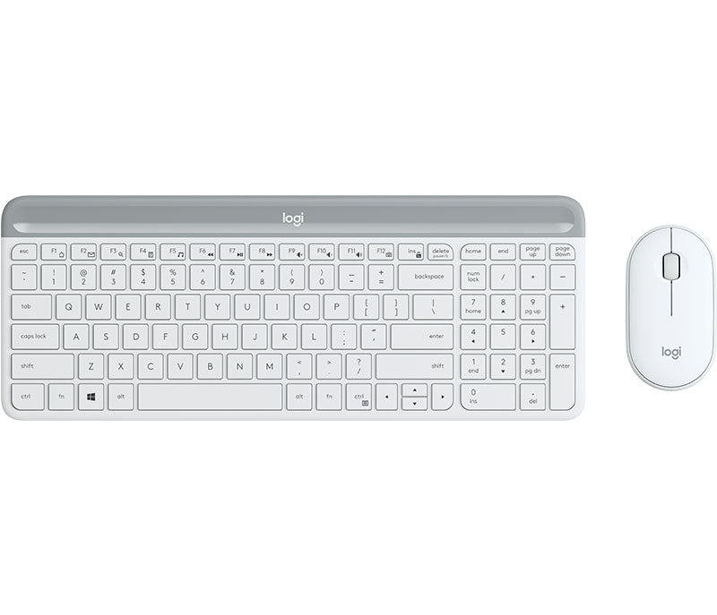 Tipkovnica in miška Logitech Slim Wireless Combo MK470, bela, SLO g.