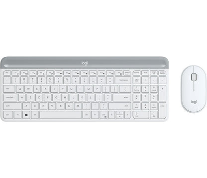 Tipkovnica in miška Logitech Slim Wireless Combo MK470, bela, SLO g.