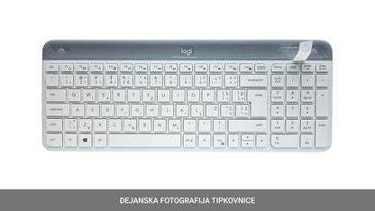 Tipkovnica in miška Logitech Slim Wireless Combo MK470, bela, SLO g.