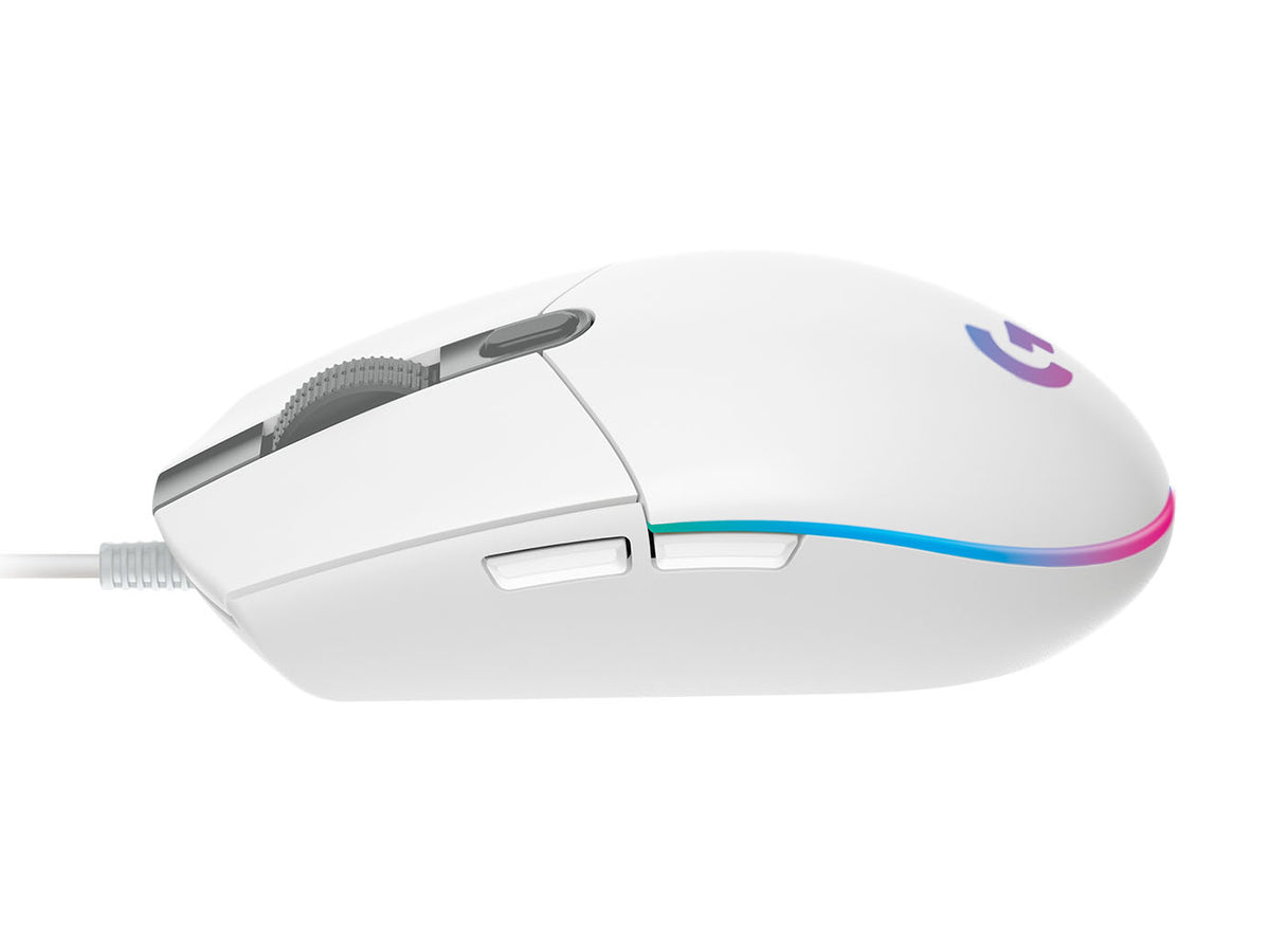 Miška Logitech G102 LIGHTSYNC, bela