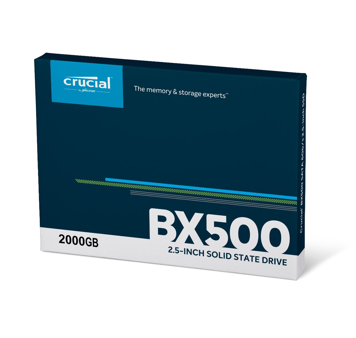 SSD 2TB 2.5" SATA3 3D TLC, 7mm, CRUCIAL BX500 (CT2000BX500SSD1)
