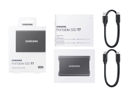 Zunanji SSD 1TB Type-C USB 3.2 Gen2 V-NAND UASP, Samsung T7, siv (MU-PC1T0T/WW)