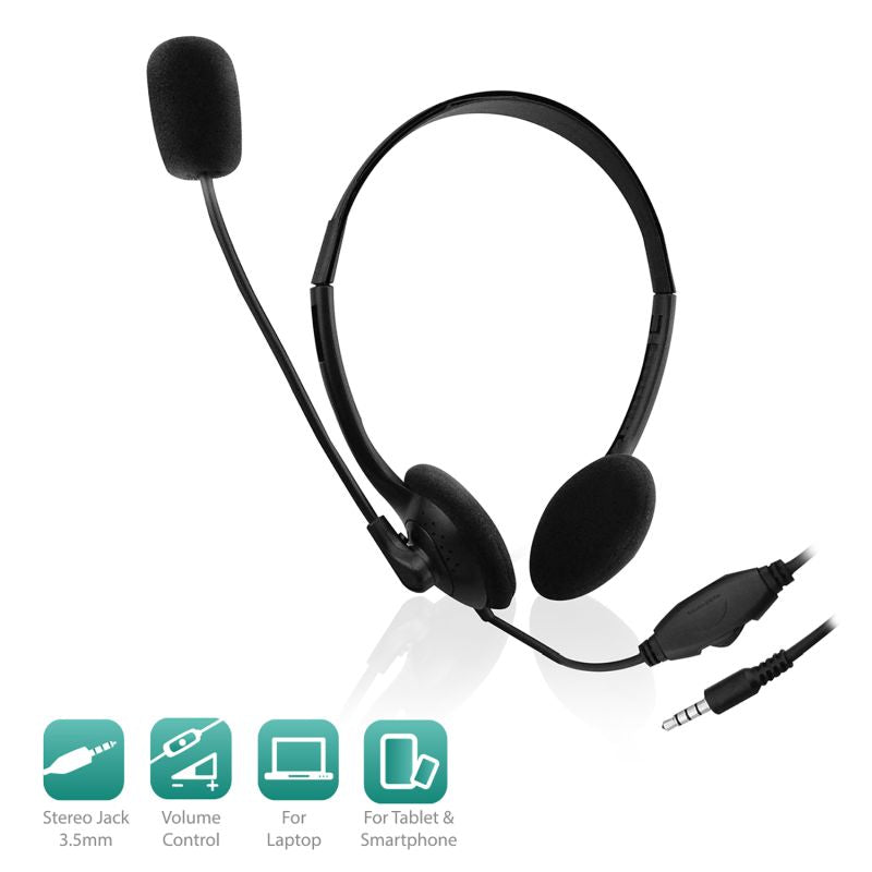 Slušalke Ewent, za telefone/tablice, nadzor glasnosti, mikrofon, EW3567