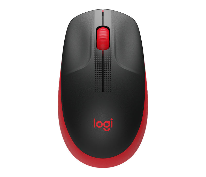 Miška Logitech M190 Wireless, rdeča