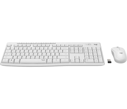 Tipkovnica in miška Logitech MK295 Silent Wireless Combo, bela, SLO g.