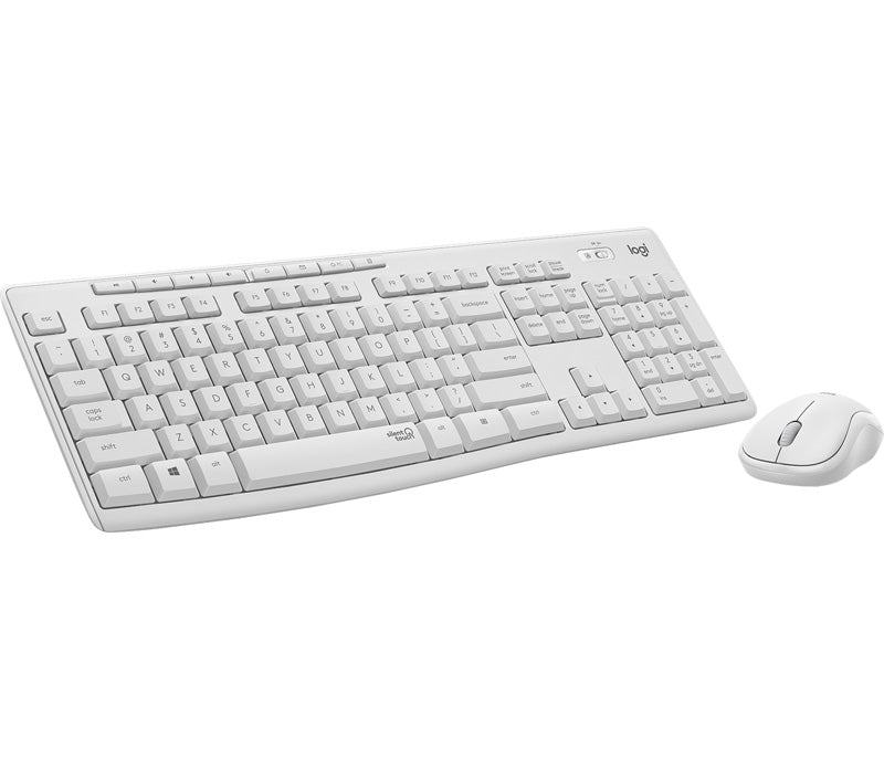 Tipkovnica in miška Logitech MK295 Silent Wireless Combo, bela, SLO g.