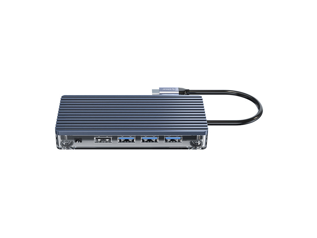 Priključna postaja USB-C, 11 in 1, 3x USB 3.0, 1x USB 2.0, HDMI, VGA, avdio, čitalec kartic, RJ45, PD 100W, ORICO WB-11P