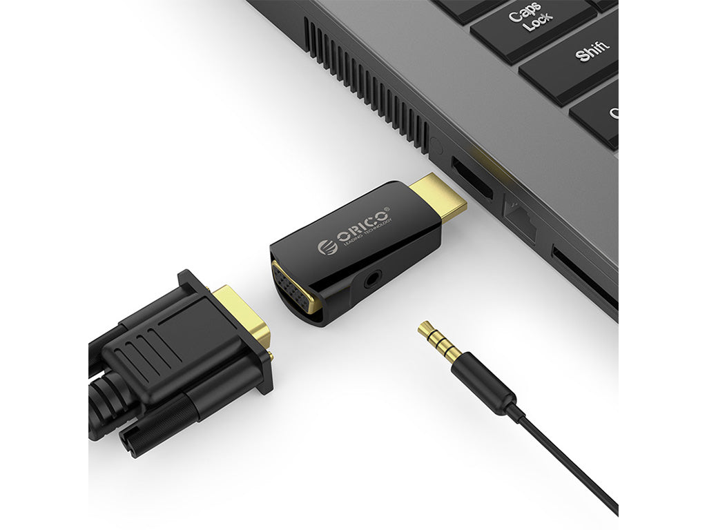 Adapter HDMI v VGA + 3.5 mm, ORICO XD-HLFV-BK