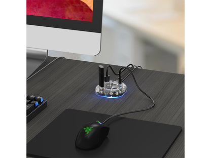 USB hub s 7 vhodi, USB 3.0, prozoren, ORICO H7U-U3