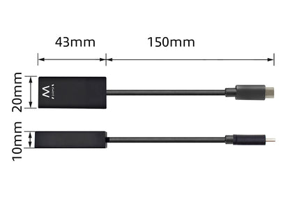 Adapter USB-C v HDMI 4K, črn, Ewent EW9823