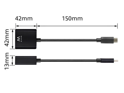 Adapter USB-C v DP 4K, črn, Ewent EW9825