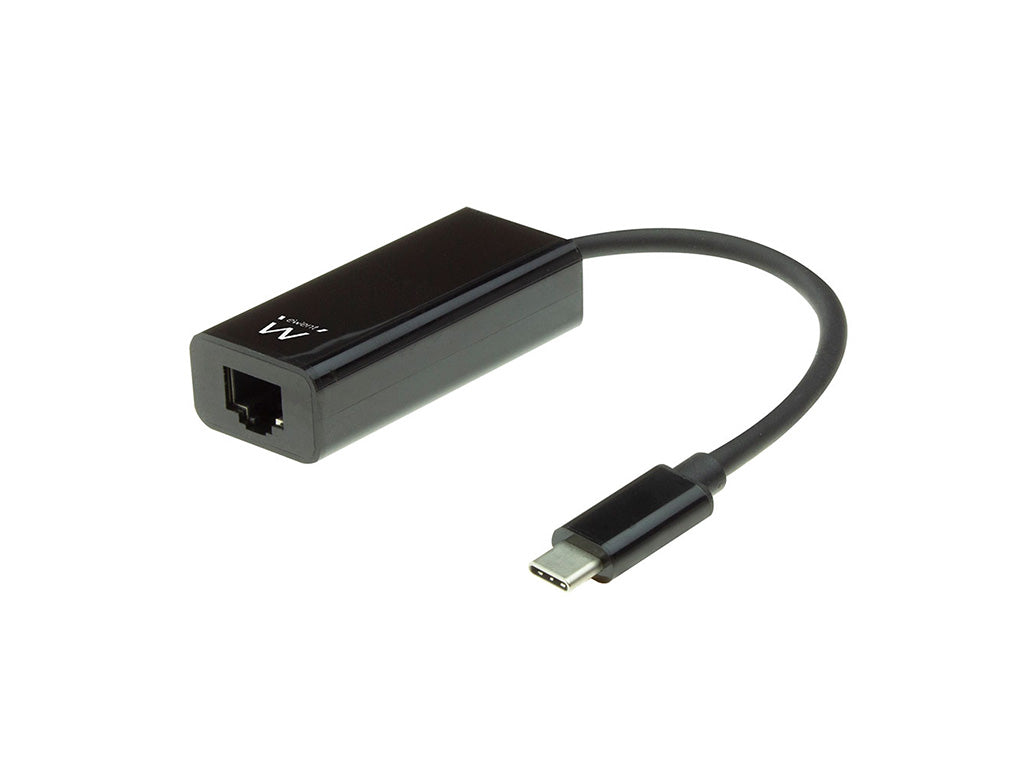 Adapter USB-C v RJ45 Ethernet, črn, Ewent EW9828