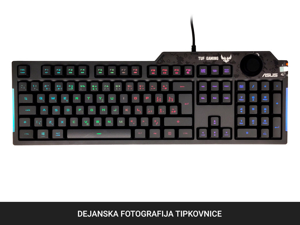 Tipkovnica ASUS TUF Gaming K1, RGB, USB, UK SLO g.