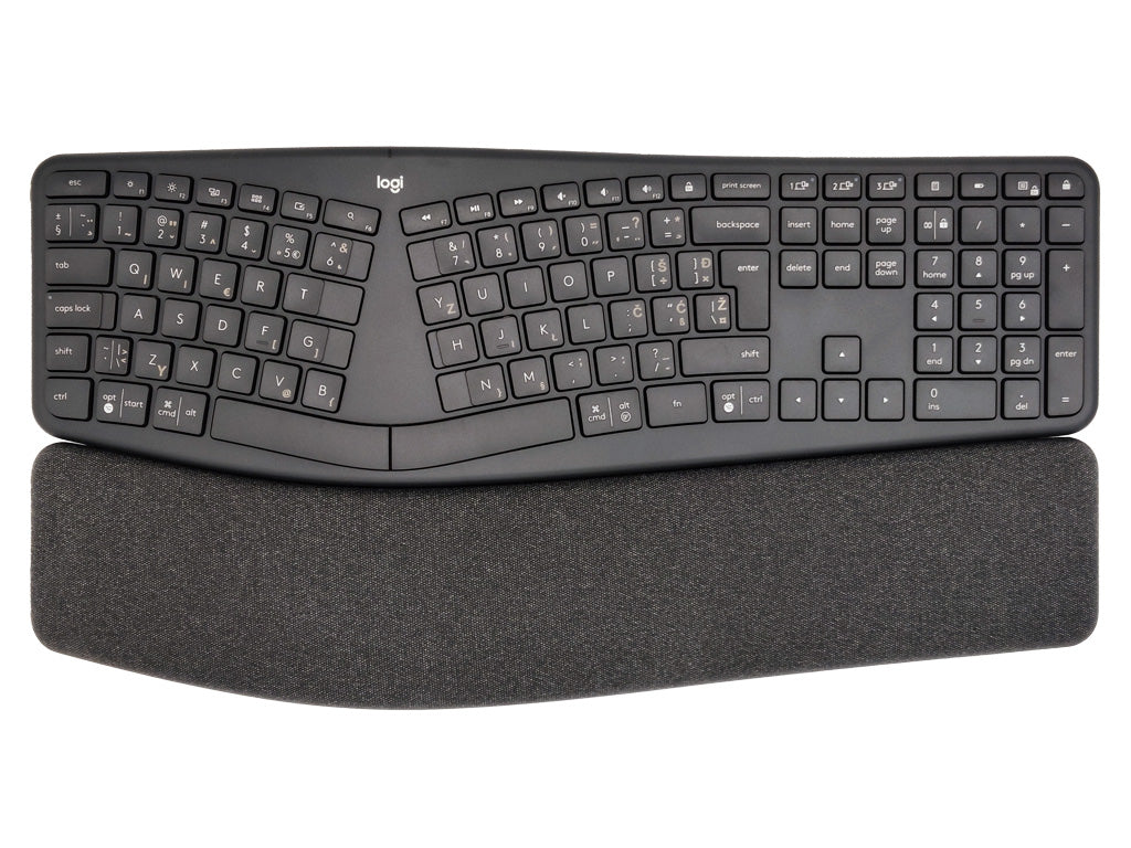 Tipkovnica Logitech ERGO K860, grafitna barva, SLO g.