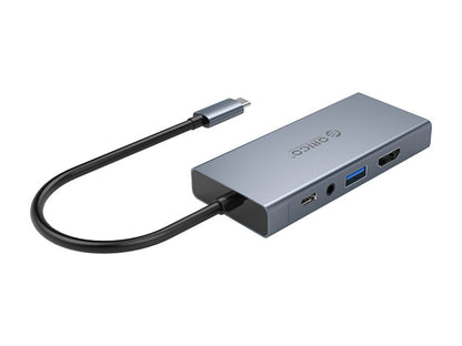 Priključna postaja USB-C, 5 in 1, USB 3.0, HDMI, VGA, avdio, PD 60W, ORICO MC-U501P