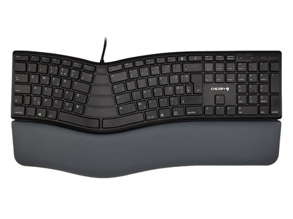 Tipkovnica Cherry KC 4500 ERGO, črna, USB, UK SLO g.