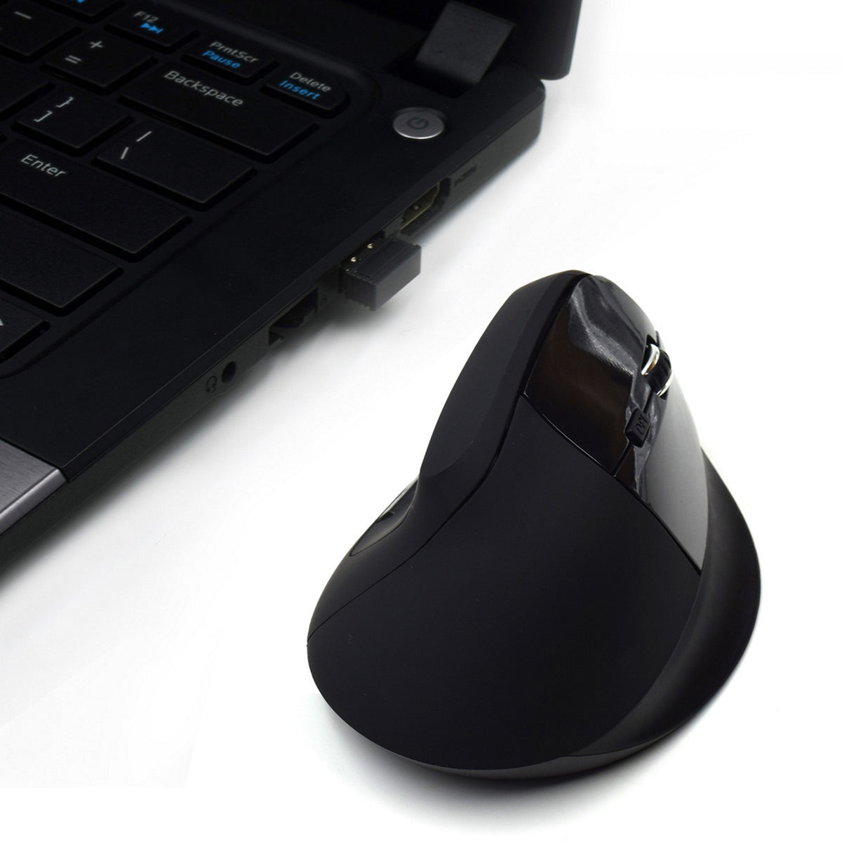 Miška Ewent Wireless Ergonomic Vertical, 1600dpi, črna, USB