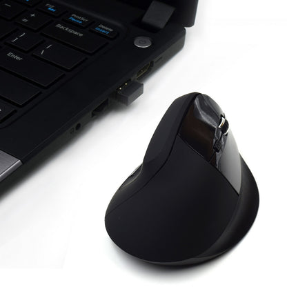 Miška Ewent Wireless Ergonomic Vertical, 1600dpi, črna, USB