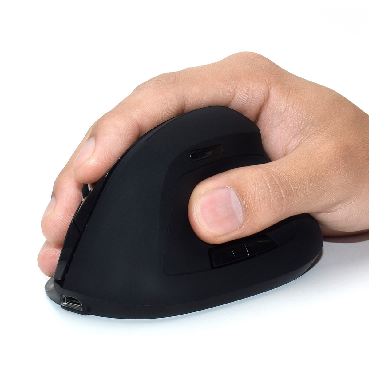Miška Ewent Wireless Ergonomic Vertical, 1600dpi, črna, USB